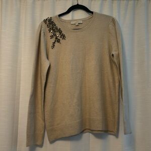 Loft jeweled sweater, size L